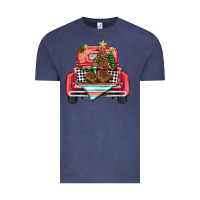 Vintage Denim Christmas truck Vintage Tee - BarkalooDesign