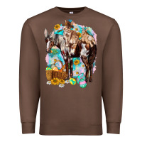 Chestnut Happy Easter Day Rodeo Premium Sweatshirt - NancyCooperArtShop