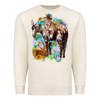Sandshell Happy Easter Day Rodeo Premium Sweatshirt - NancyCooperArtShop
