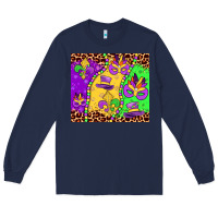Navy mardi gras Long Sleeve Tee - JahusDesignShop