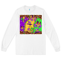 White mardi gras Long Sleeve Tee - JahusDesignShop