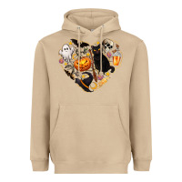 Mushroom Halloween Heart Heavyweight Hoodie - texasbilliewilder