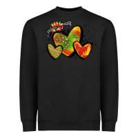 Black juneteenth hearts Heavyweight Sweatshirt - MaliasSmallBusiness