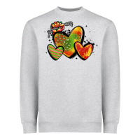 Heather Grey juneteenth hearts Heavyweight Sweatshirt - MaliasSmallBusiness
