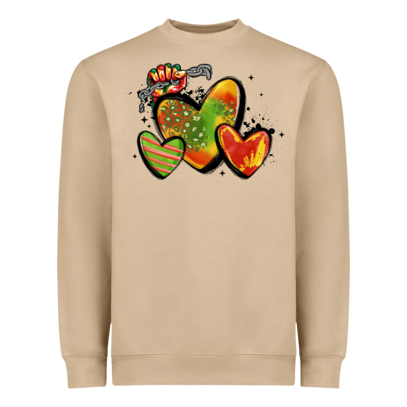 Juneteenth Hearts Heavyweight Sweatshirt by MaliasSmallBusiness | Teevron