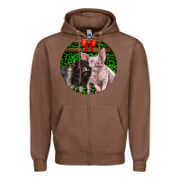 Chestnut christmas pig Zipper Hoodie - LillyAllenDesigns