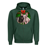 Sports Green christmas pig Zipper Hoodie - LillyAllenDesigns