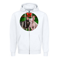 White christmas pig Zipper Hoodie - LillyAllenDesigns