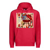 Cardinal red white and bbq usa flag Premium Hoodie - TumblerDesignByShophia
