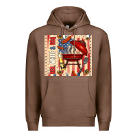 Chestnut red white and bbq usa flag Premium Hoodie - TumblerDesignByShophia