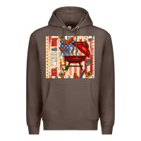 Coffee red white and bbq usa flag Premium Hoodie - TumblerDesignByShophia