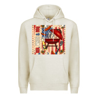 Oatmeal Heather red white and bbq usa flag Premium Hoodie - TumblerDesignByShophia