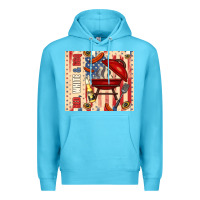 Ocean Blue red white and bbq usa flag Premium Hoodie - TumblerDesignByShophia