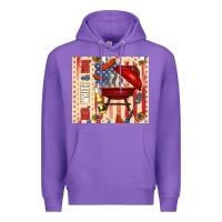 Purple red white and bbq usa flag Premium Hoodie - TumblerDesignByShophia