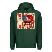 Sports Green red white and bbq usa flag Premium Hoodie - TumblerDesignByShophia