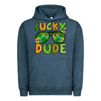 Pigment Midnight Navy St. Patrick's Lucky dude Urban Hoodie - OliviaCreatesArt