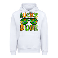 White St. Patrick's Lucky dude Urban Hoodie - OliviaCreatesArt