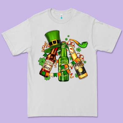 St Patrick's Beers Flags And Hat Premium Tee Designed By Adodesignshop