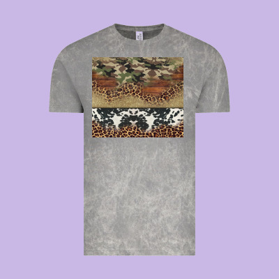 Cowhide Leopard Camouflage Vintage Tee Designed By Jasminsmagicworld