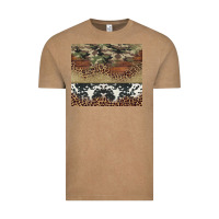 Vintage Coffee cowhide leopard camouflage Vintage Tee - Jasminsmagicworld