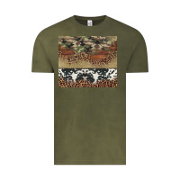 Vintage Olive cowhide leopard camouflage Vintage Tee - Jasminsmagicworld