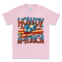Bubblegum Pink howdy america Classic Tee - MaliasSmallBusiness