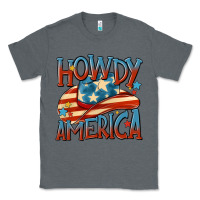 Charcoal Heather howdy america Classic Tee - MaliasSmallBusiness