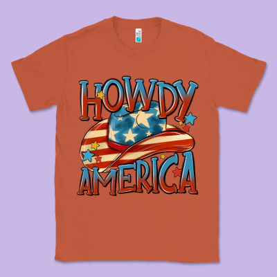 Howdy America Classic Tee Designed By Maliassmallbusiness