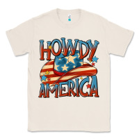 Natural howdy america Classic Tee - MaliasSmallBusiness