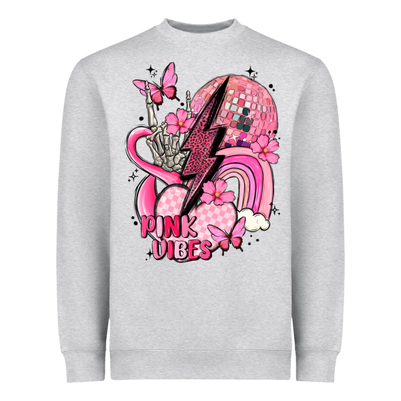 Pink Vibes Heavyweight Sweatshirt by MaliasSmallBusiness | Teevron