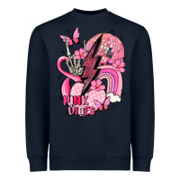 Navy pink vibes Heavyweight Sweatshirt - MaliasSmallBusiness