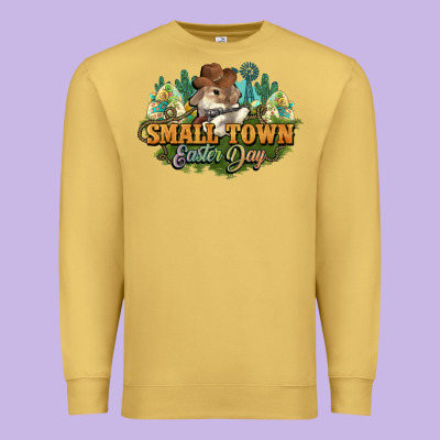 Small Town Easter Day Premium Sweatshirt Designed By Nancycooperartshop