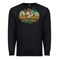 Black Small town Easter Day Premium Sweatshirt - NancyCooperArtShop