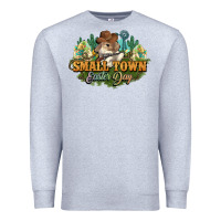 Heather Grey Small town Easter Day Premium Sweatshirt - NancyCooperArtShop