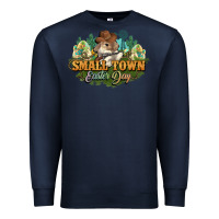Navy Small town Easter Day Premium Sweatshirt - NancyCooperArtShop