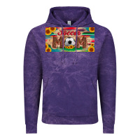 Cloud Purple soccer mom with ball and sunflower and serape licanse plate Vintage Hoodie - Artiststas