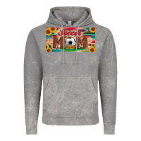Cloud Rock soccer mom with ball and sunflower and serape licanse plate Vintage Hoodie - Artiststas