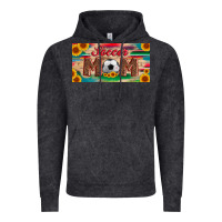 Vintage Black soccer mom with ball and sunflower and serape licanse plate Vintage Hoodie - Artiststas
