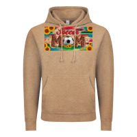 Vintage Coffee soccer mom with ball and sunflower and serape licanse plate Vintage Hoodie - Artiststas