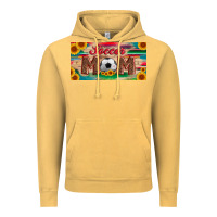 Vintage Mustard soccer mom with ball and sunflower and serape licanse plate Vintage Hoodie - Artiststas