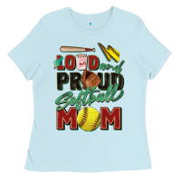 Loud And Proud Softball Mom Ladies Tee | Teevron