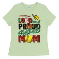 Matcha loud and proud softball mom Ladies Tee - Zillion Design Studio