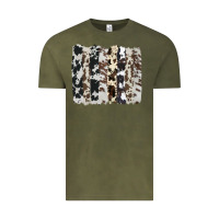 Vintage Olive cowhide brushstroke Vintage Tee - AdoDesignShop