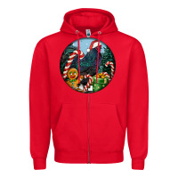 Red jersey giant rooster christmas Zipper Hoodie - LillyAllenDesigns