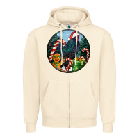 Sandshell jersey giant rooster christmas Zipper Hoodie - LillyAllenDesigns