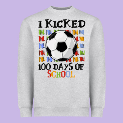 I Kicked 100 Days Of School Heavyweight Sweatshirt Designed By Maliassmallbusiness