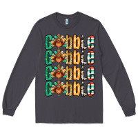 Smoke Gobble till you wobble Thanksgiving turkey Long Sleeve Tee - NancyCooperArtShop