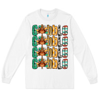 White Gobble till you wobble Thanksgiving turkey Long Sleeve Tee - NancyCooperArtShop