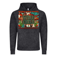 Vintage Black wild chıld aztec gemstone and cactus Vintage Hoodie - Artiststas