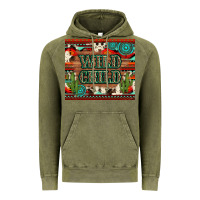 Vintage Olive wild chıld aztec gemstone and cactus Vintage Hoodie - Artiststas
